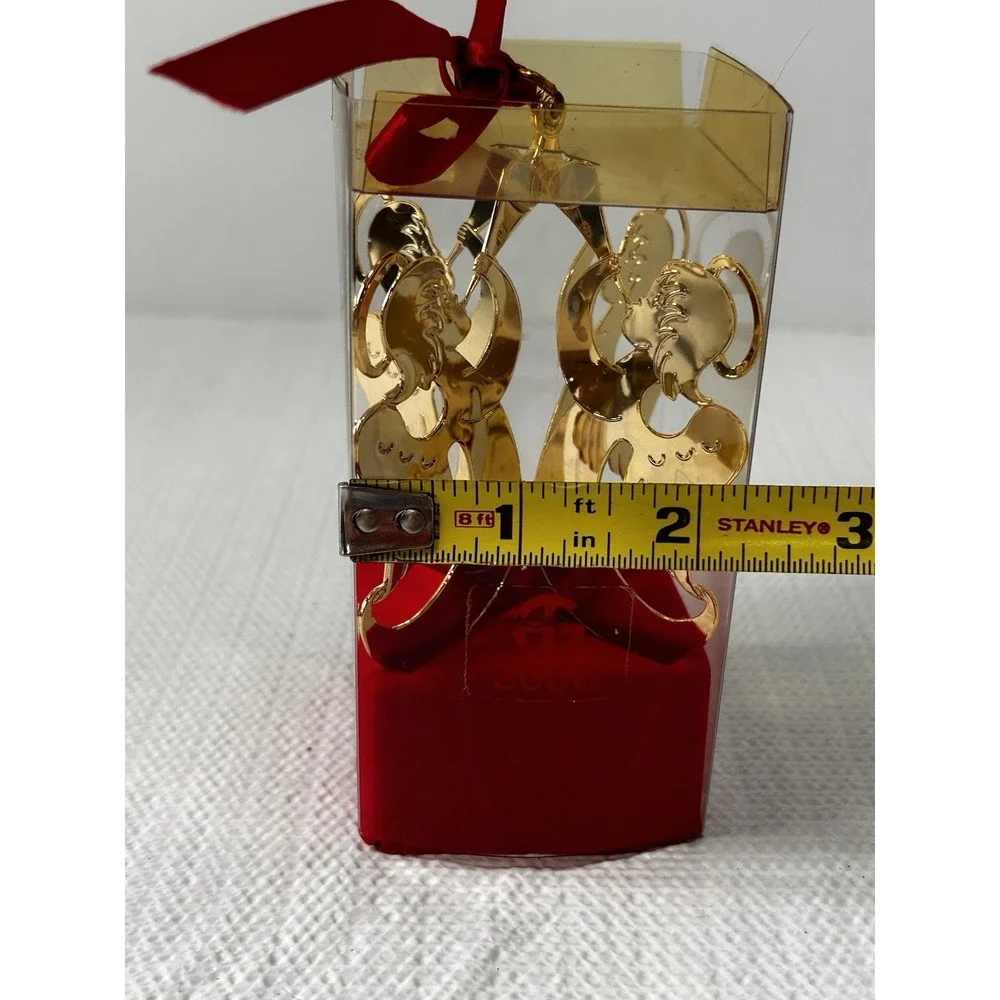 Vintage Gloria Duchin Gold Christmas Ornament 3-Dimensional‎ Angels Tree